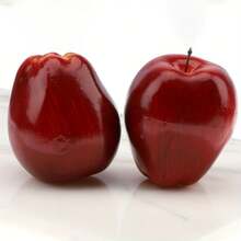 6/9 件装仿真苹果逼真假红苹果，适用于家居装饰、餐桌中心装饰和家庭厨房餐桌篮子装饰