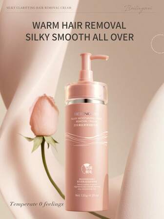 120g 光滑滋养脱毛膏，温和、无刺激、持久，令肌肤光滑洁净。含有胶原蛋白和透明质酸，适合所有肤质，男女皆宜，适用于全身、胸部、腿部、腋窝和比基尼部位