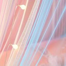 AIBOYING 1pc Rainbow Bed Canopy, Colorful Princess Fairy Tale Tent Playhouse, Pink Dome Reading Corner, Unicorn Theme Party Decor Love Valentine - Multicolor - View 9