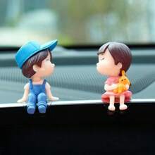 Cute Cartoon Couples Decorative Car Accessories, Dashboard/Interior Decor, Gift For Boys & Girls