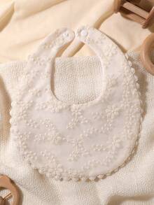 1pc Baby Girl's Bib, Cute Decorated Bib, Suitable For Newborn, Baby Gift