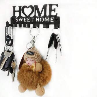 1 pieza Soporte metálico decorativo para llaves montado en la pared, para la entrada, el pasillo