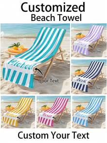 1 Stück individuell bedrucktes gestreiftes Strandtuch, erhältlich in den Größen 70x140cm, 80x160cm, 90x180cm. Geeignet für Outdoor-Strand, Reisen, Schwimmen, Fitness und Yoga. Dieses Strandaccessoire ist toll für Frauen, ideal als Jahrestags-, Geburtstags-, Muttertags-, Vatertags-, Geschenk für beste Freunde oder Freundin/Freund, Sommer, Urlaub, multifunktional, anpassbar, dekorativ, wiederverwendbar, atmungsaktiv, exquisit, niedlich, hochwertig, modern, ideale Geschenke für ihn, ideale Geschenke für sie, Freund, Freunde, Badezimmerdekoration, entspannter Sommerleben Strandaccessoires, individualisierte Strandtücher, Wohnungsauffrischung