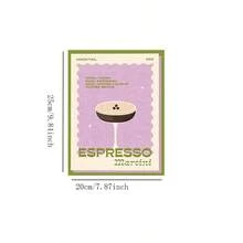 1 件/6 件无框架复古鸡尾酒饮料帆布印刷墙艺术，彩色果汁饮料墙饰，可爱学院风房间美学艺术品墙画，适用于客厅卧室浴室餐厅酒吧走廊厨房墙饰，无框架 - 彩色 - 查看 15