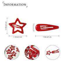 5pcs/Set Fashionable Dopamine Color Star Hair Clips, Suitable For Daily Use, Commuting, School, Outfit Matching, Minimalist Style Girls BB Bangs Hairclips