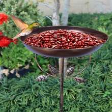 1 Piece European Cast Iron Retro Courtyard Bird Bathing Feeder Villa Garden Rust Anti-Oil Outdoor Decoration Dual-Purpose Wild Bird Perch Observatory Festival Wedding Theme Decoration Bird Watching Enthusiast Practical Gift
