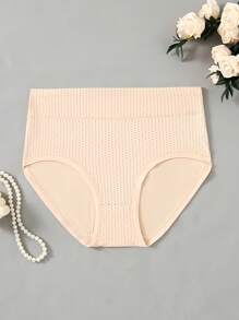 Set de 5 piezas de ropa interior para mujer de talla grande con diseño de lunares, transpirable y cómoda, de cintura alta