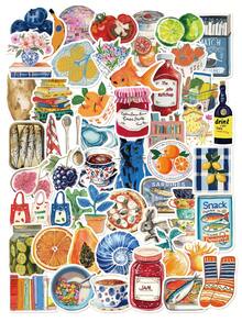 50 件复古艺术涂鸦贴纸装饰水杯笔记本行李剪贴簿吉他笔记本电脑防水贴纸手机壳 DIY 贴花、学校用品、返校