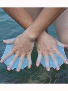 2 件/夏季硅胶游泳专用手脚蹼，适合青少年、成人自由泳划水、游泳手脚蹼游泳装备