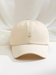 1顶绣花雏菊棒球帽，透气可调节户外高尔夫遮阳帽，夏季时尚弯檐遮阳帽，男士Y2K情侣遮阳帽，适合海滩、假日、节日、旅行 - 棒球帽 - 查看 5