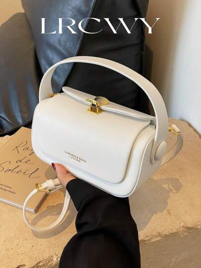 Women's Fashion Box-Shaped Crossbody Bag, Elegant Minimalist Lady Large Capacity Handheld