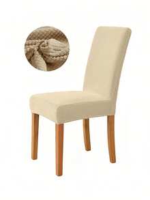 1PC Jacquard Dining Chair Cover Elastic Chair Covers Solid Color Seat Slipcovers Universal Size For Dining Room Kitchen Home Decor - Multicolor - View 10