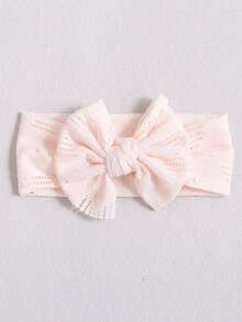 1 件装柔软薄款婴儿宽边头带儿童蕾丝头带蝴蝶结发饰婴儿头带 - 彩色 - 查看 12