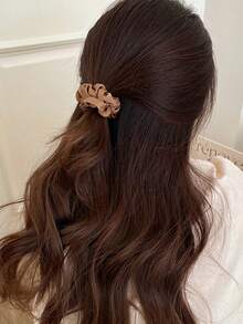 3条装女士缎面发圈，优雅复古高端时尚装饰发绳，多功能发圈，适合日常佩戴，可扎马尾、丸子头、编发，也可用于洗发、化妆等场合，是理想的配饰发圈，休闲头饰弹力发带，家居美发配件 - 彩色 - 查看 6