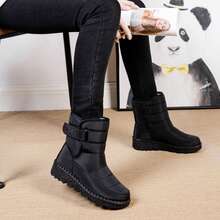 Women's Fluffy Lined Winter Boots - Waterproof & Anti-Slip For Cold Weather - Black - View 5
