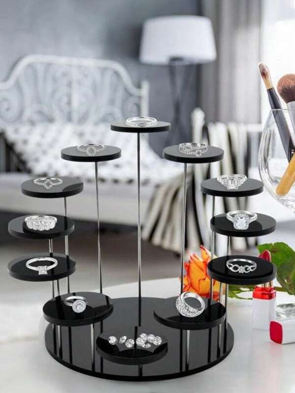 1pc Acrylic Multi-Tier Makeup Organizer, Stepped Display Rack For Perfume, Skincare, Cosmetics, Sturdy & Reinforced Tiered Shelves For Living Room, Bathroom, Bedroom, Home Decor,For Holiday Beach, Bathroom Collection, Bedroom Collection, Large Capacity