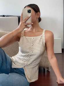 Women's Fashionable Spring And Summer New European And American Style Tank Top - Oatmeal - View 4