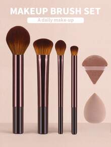 15pcs/13pcs/11pcs/8pcs/6pcs Makeup Brush Set Including Powder Brush, Blush Brush, Highlighter Brush, Eyeshadow Brush, Lash Brush, Eyeliner Brush, Angled Makeup Sponge, Round Makeup Sponge, Round Powder Puff, Triangle Makeup Sponge, Triangle Powder Puff, Makeup Blender Sponge For Powder And Liquid Foundation,Brush Set,Makeup Brush Kit,Make Up Brush Set,Make Up Set Complete,Makeup Brush Set,Complete Makeup Kit,Brush Kit,Brushes Makeup Set,Makeup Gift Set,Set