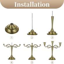 1pc Bohemian Style Zinc Alloy Dining Table Candle Holder Decor, Elegant European Style Home Living Room Festival Romantic Atmosphere Candle Holder Set, Suitable For Bar, Hotel, Wedding, Holiday Celebration, Corporate Party, Church And More