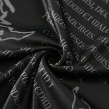 数码印花，学院风，男士T恤搭配短袖套头衫，宽松，夏季休闲，街头装，春夏复古T恤 - 黑色 - 查看 7