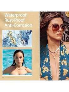 豪华磁性项链扣 - 方便的链条延长器和转换器，用于珠宝制作，可调节的连接器，用于项链和手链设计 - 彩色 - 查看 3