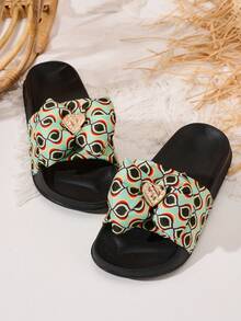 1 Pair Girls Comfortable Fashion Casual Lightweight Home Slippers, Suitable For Summer - Multicolor - View 2