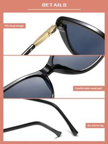 LALAMOLI LALAMOLI Katzenauge Vollrand Modebrillen, für Outdoor, Strand, Party, Urlaubsgeschenk für Sommer Strandurlaub, Outdoor, Reisen