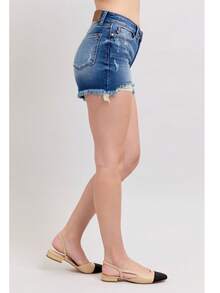 2 Button Destroyed Dad Shorts