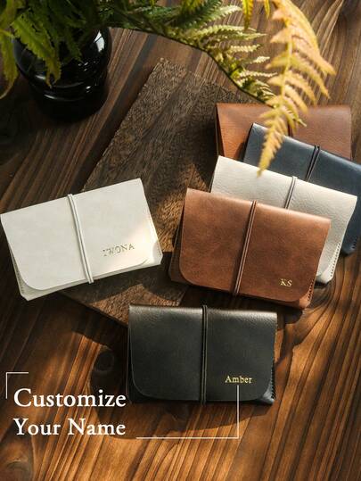 Takeoak 1pc Custom Name Vintage Passport Holder Customized Gold Monogram Name Leather Passport Cover Customize Travel Accessories Wallet Case For 1 Or 2 Passports Handmade Retro Document Card Texture Travel Gift For Bridesmaid Gifts For Mother Father