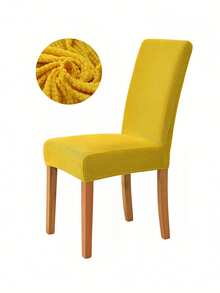 1PC Jacquard Dining Chair Cover Elastic Chair Covers Solid Color Seat Slipcovers Universal Size For Dining Room Kitchen Home Decor - Multicolor - View 13