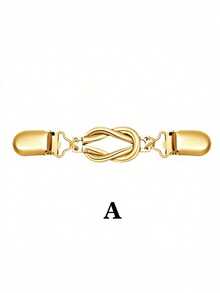 1 Stück Vintage gestrickte Schal Brosche, Metall Kragen Kleid Strickjacke Brosche, Blumenmuster Revers Clip, Brosche Accessoire