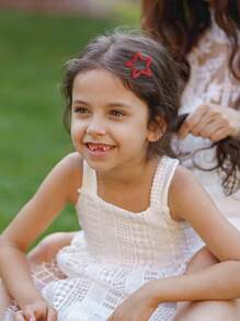 5pcs/Set Fashionable Dopamine Color Star Hair Clips, Suitable For Daily Use, Commuting, School, Outfit Matching, Minimalist Style Girls BB Bangs Hairclips