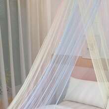 AIBOYING 1pc Rainbow Bed Canopy, Colorful Princess Fairy Tale Tent Playhouse, Pink Dome Reading Corner, Unicorn Theme Party Decor Love Valentine - Multicolor - View 8