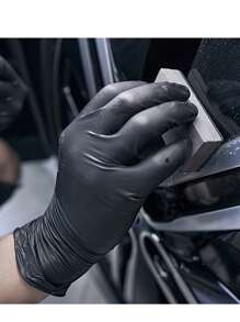 Black Disposable Nitrile Gloves, 4 Mil Thickness, Latex-Free Gloves For Cooking And Cleaning, Home Cleaning Gloves