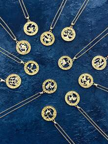 قلادة السلاسل لنساء ١ قطعة من الفضة الإسترليني عيار ٩٢٥ للبراج الإثنى عشر ، هدية مجوهرات فاخرة للبنات في عيد ميلادهن أو حفلة التخرج