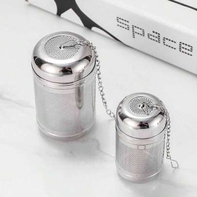 1pc, 304 Stainless Steel Tea Strainer Mesh Tea Ball Infuser, Tea Strainer Mesh Tea Filter Interval Diffuser With Extended Chain Hook For Loose Leaf Tea And Coffee, Coffee Accessories Back To School