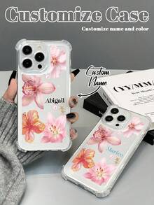 Funda de teléfono con flor 1 flor + nombre personalizado Funda de teléfono móvil antideslizante de 4 esquinas, Funda de teléfono móvil con nombre personalizado, Funda de teléfono móvil con diseño antideslizante personalizado, Funda de teléfono móvil con nombre personalizado, Funda de teléfono móvil personalizada con imagen, Funda de teléfono personalizada, Funda de teléfono casual chic