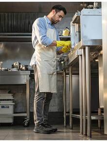 Men's Non Slip Work Shoes Walking Black & Lightweight Food Service Chef Kitchen Restaurant Resistant Sneakers