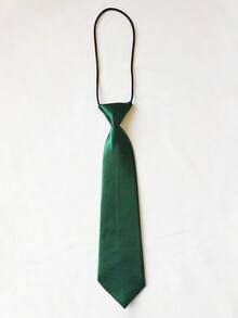 Children's Fashionable Solid Color Pre-Tied Necktie, Children's School Performance Stage Party Wear, Zipper Elastic Neckband Tie Suitable For 3-16 Years Old Kids Daily And Holiday Occasions