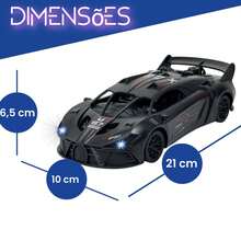 Carrinho De Controle Remoto Recarregável Que Solta Fumaça - PRETO E AZUL - Visão 3