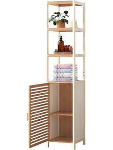 PERRTWDLF Shelves With Simple Design, Hallway Shelves For Bathrooms, Bamboo, Homemade Shelves, Storage Shelves With 3 Compartments - 160*35*35 - Xem 8