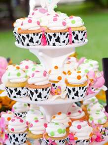 50/100/200pcs Cow Print Cupcake Liners, Theme Party, Muffin Baking Cups, Farm Animal Party And Holiday Baking Supplies, Oil Proof Cupcake Liners