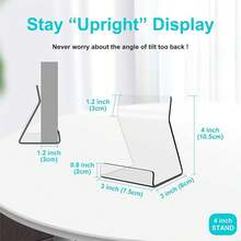 1pc Minimalist Acrylic Circular Plate Display Stand, Suitable For Books, Records, Cakes, Tea Cakes, Etc. - Clear - View 6