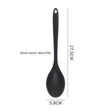 8pcs Silicone Kitchen Utensil Set, Suitable For Non-Stick Cookware - Heat Resistant Black Cooking Tools (Spatula, Ladle), Dishwasher