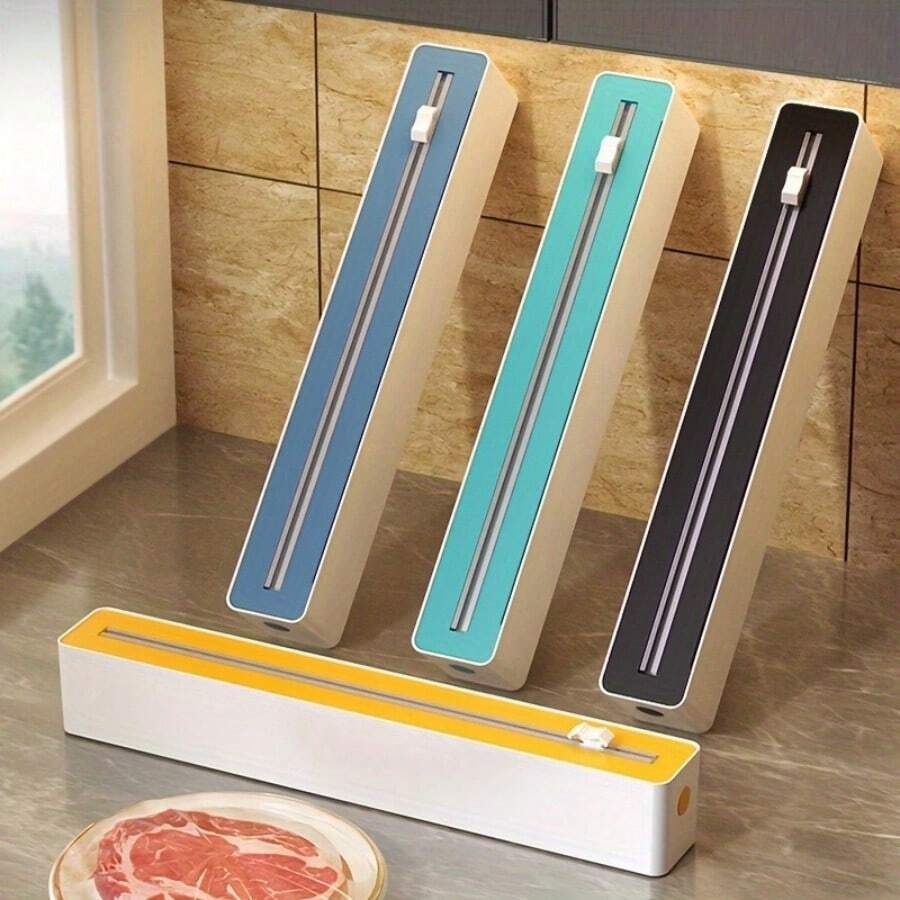 Kitchen Wrap Dispenser, Drawer Organizer, Rechargeless Reusable Kitchen Film Cutter And Sealer, Suitable For Home, Restaurants, Supermarkets - Multicolor - View 1