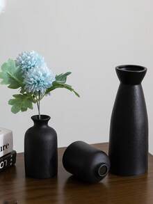 Decoración minimalista, jarrón de flores secas, mesa de comedor moderna, arreglo floral para sala de estar, set de jarrones, decoración, arreglo floral para sala de estar, decoración de jarrón blanco, estilo Ins, alto valor estético, arreglo floral, decoración de sala de estar, jarrón de flores minimalista nórdico moderno, arreglo de flores artificiales, sala de estar del hogar, set de arreglo floral de escritorio, jarrón de vidrio para decoración del hogar - Negro - Ver 5