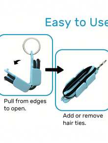 Portable Hair Band Rack, Hair Band Storage Rack That Can Be Hung On A Handbag, Hair Band Storage Box, Can Hold Multiple Hair Bands. Travel Accessories, Travel, Travel, Play, School, Must-Have Graduation - Multicolor - View 3