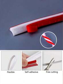 Self-Adhesive Sealant Strips, Trimmable TPE Material, Suitable For Wall, Ceiling, Baseboard, Countertop, Tile Edges Decoration (10cm/200cm) - Multicolor - View 3