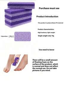 1/4 Stücke Fußpumice-Stein Exfoliierender Feile, Hornhaut Abgestorbene Haut Entferner, Fersenbürste, Salon Fußpeeling Pad, Pediküre Hautentferner, Fersenbürste, Salon Fußpeeling Pad, Pediküre...Exfolierendes Werkzeug für Männer und Frauen, Tasche, Organizer, Aufbewahrung Weihnachtsgeschenk
