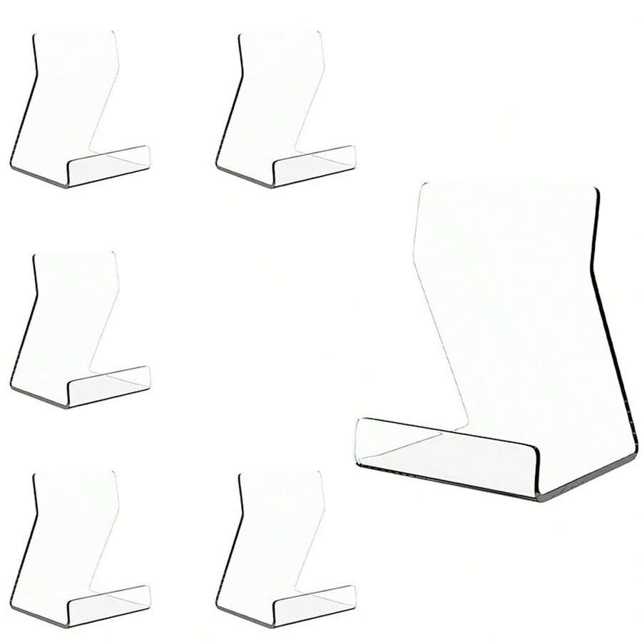 1pc Minimalist Acrylic Circular Plate Display Stand, Suitable For Books, Records, Cakes, Tea Cakes, Etc. - Clear - View 1